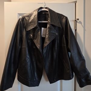 Able Maha Black Leather Jacket 2X
